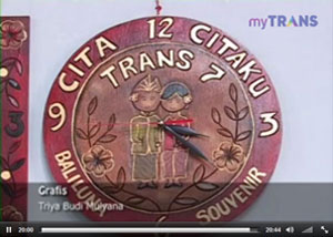 souvenir pernikahan etnik tradisional di media Televisi Trans 7 program Cita-Citaku