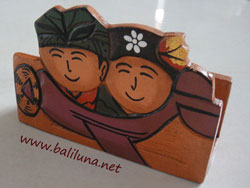 Souvenir Pernikahan Tradisional, Tempat Kartu Nama Etnik desain Pengantin Tradisional Adat Bali naik Pesawat